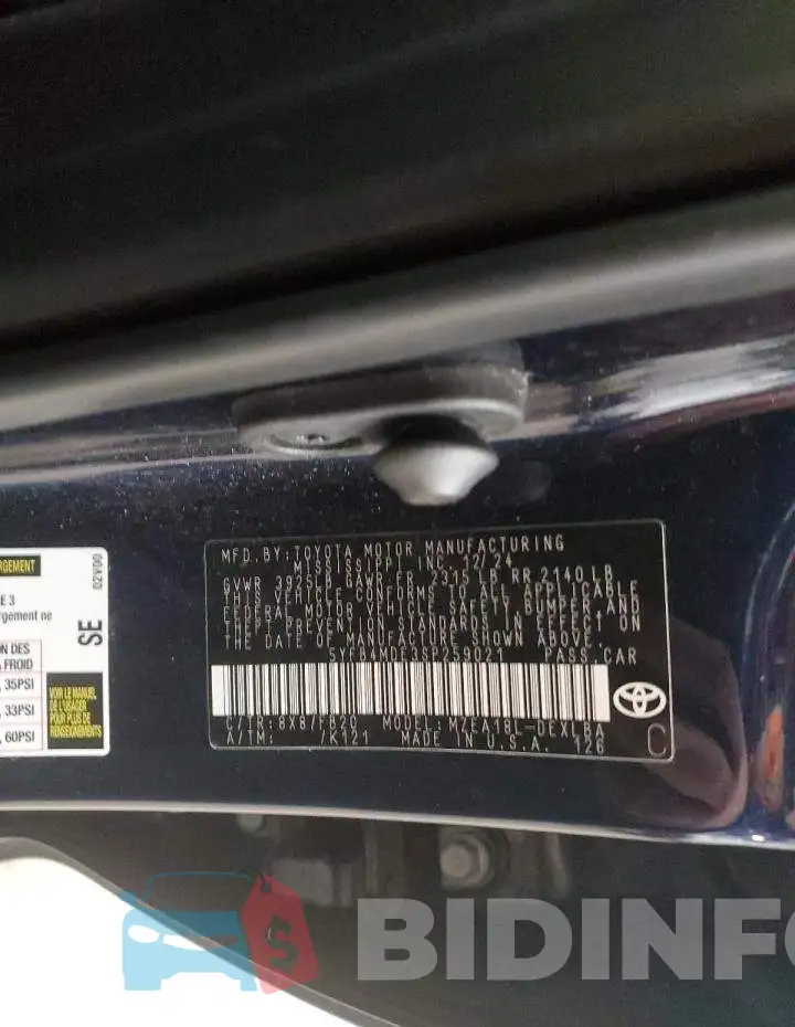 5YFB4MDE3SP259021 Photo# 12