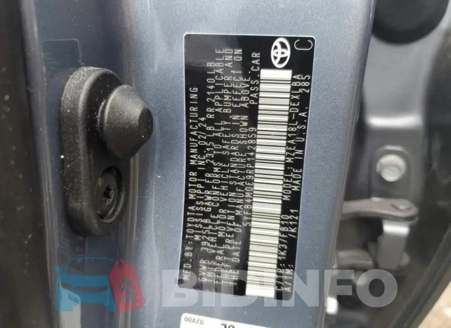 5YFB4MDE9RP142859 Photo# 12