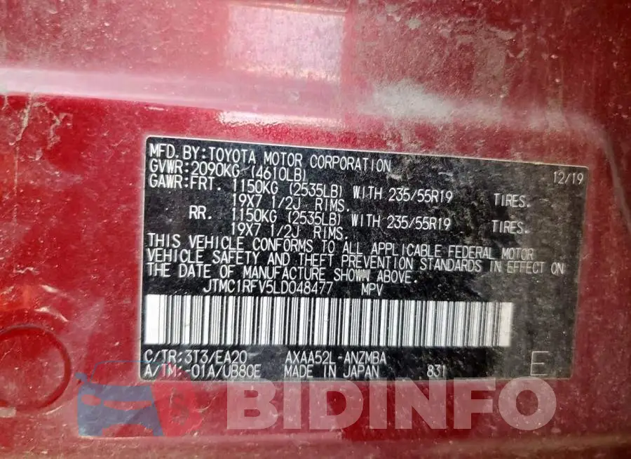 JTMC1RFV5LD048477 Photo# 13