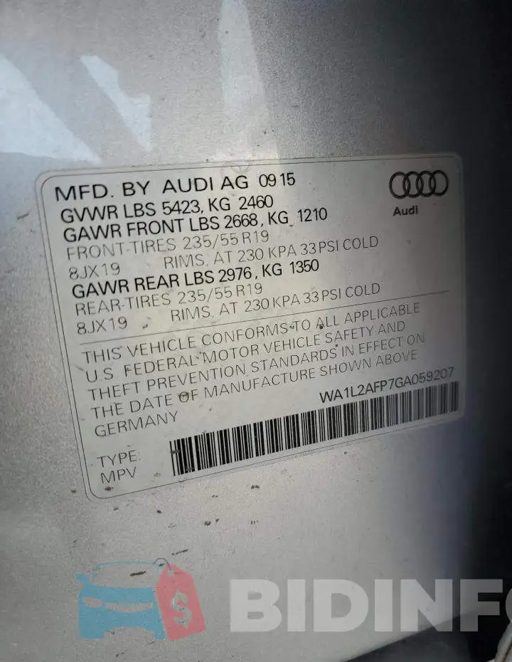 WA1L2AFP7GA059207 Photo# 13