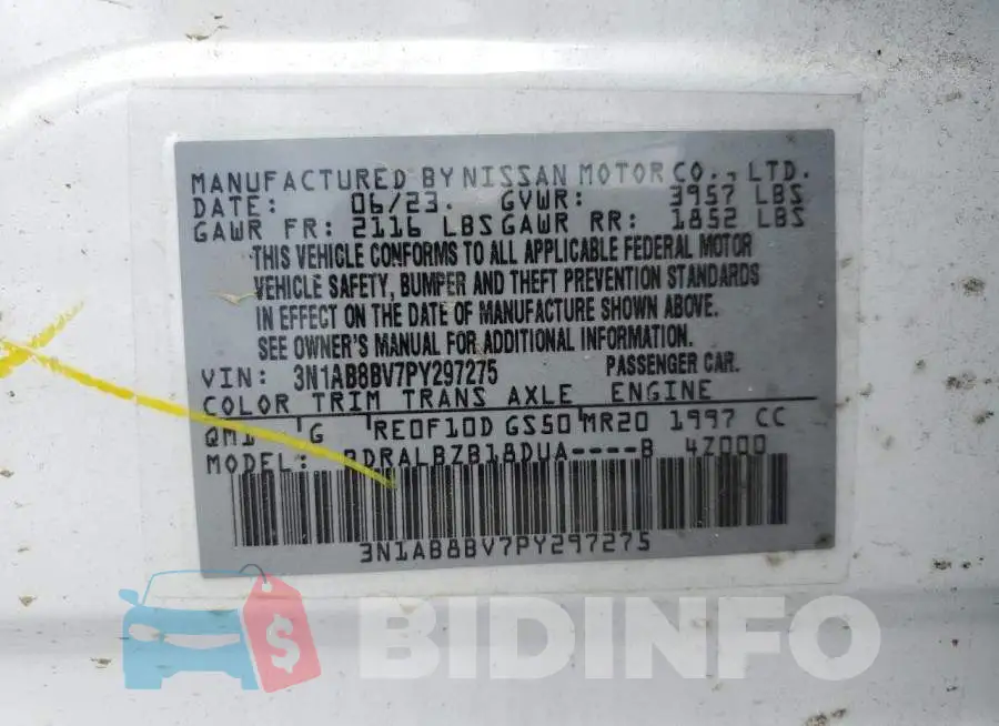 3N1AB8BV7PY297275 Photo# 13