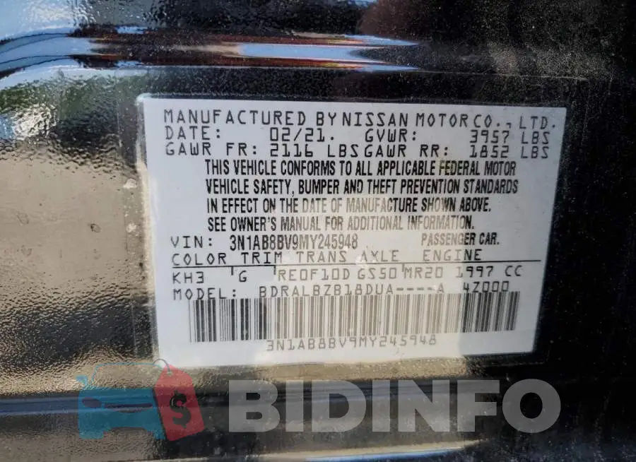 3N1AB8BV9MY245948 Photo# 12