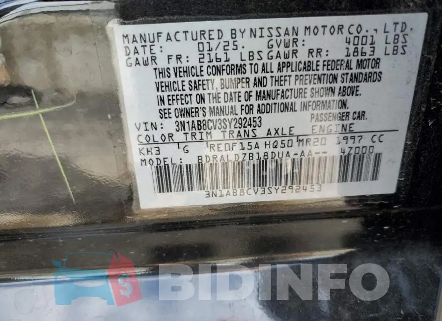 3N1AB8CV3SY292453 Photo# 12