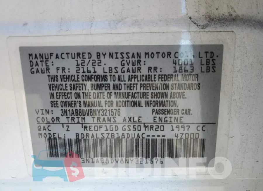 3N1AB8DV8NY321576 Photo# 13