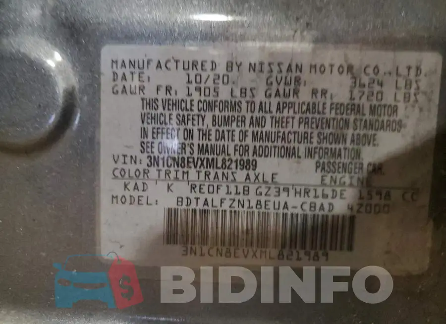 3N1CN8EVXML821989 Photo# 13