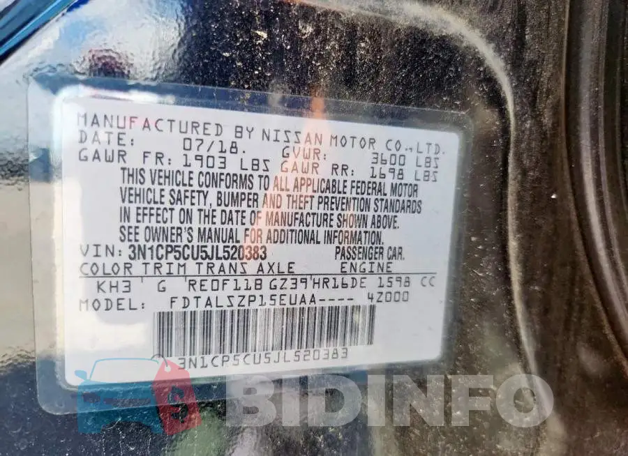 3N1CP5CU5JL520383 Photo# 13