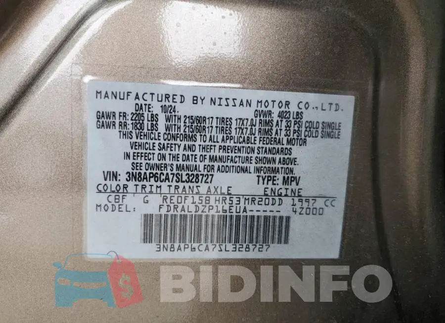 3N8AP6CA7SL328727 Photo# 14