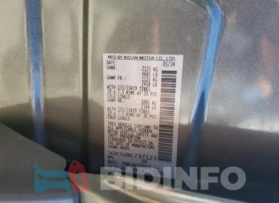 5N1BT3CB9RC737123 Photo# 14