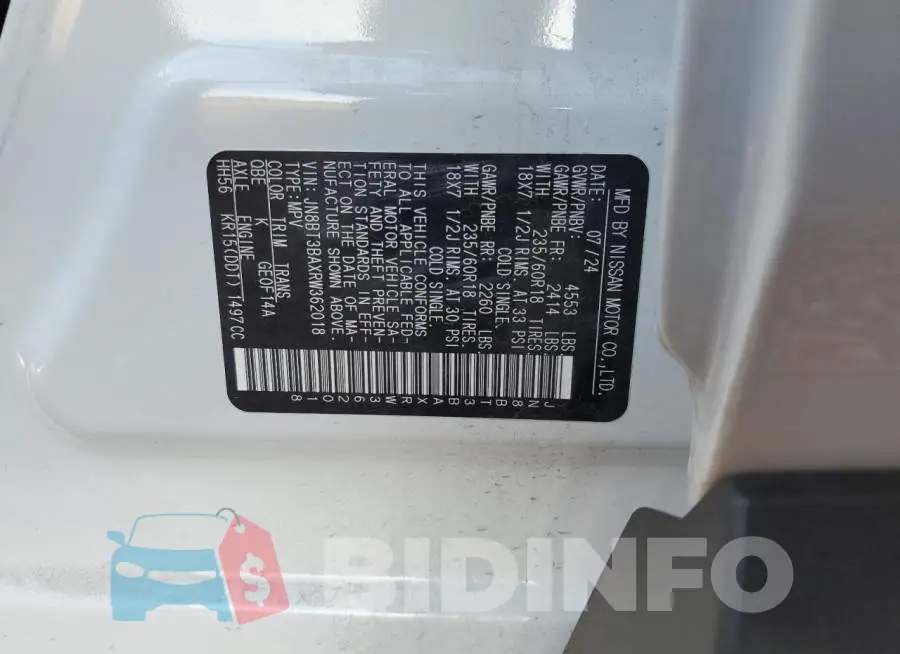 JN8BT3BAXRW362018 Photo# 13