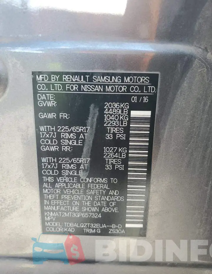 KNMAT2MT3GP657324 Photo# 13