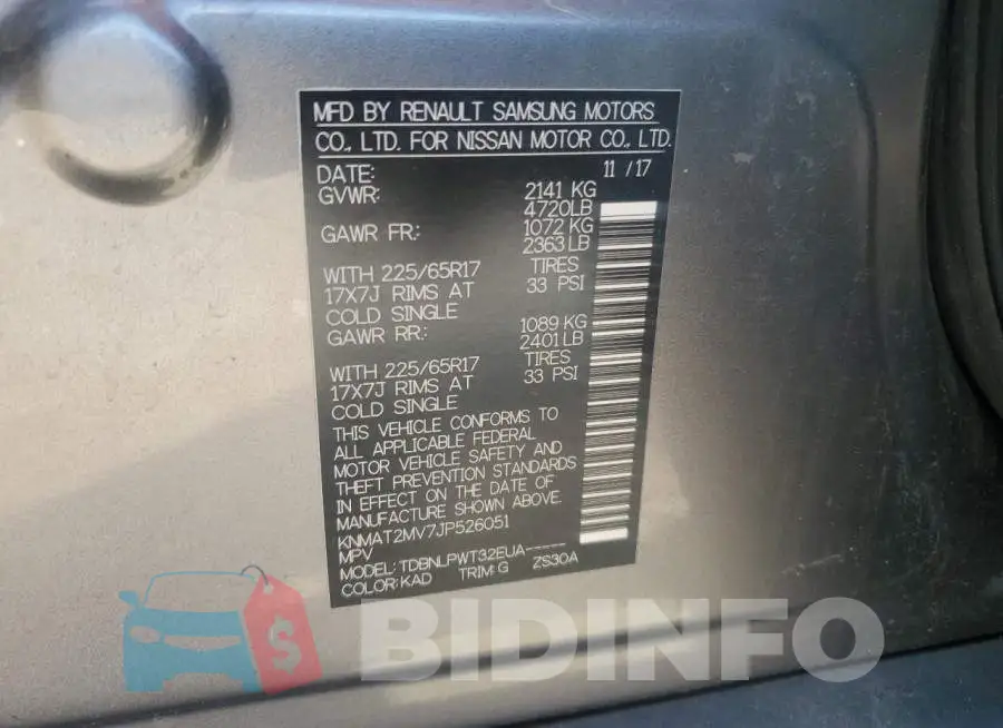 KNMAT2MV7JP526051 Photo# 13