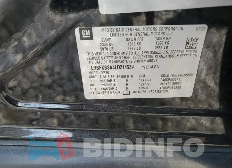 LRBFXBSA4LD214539 Photo# 13