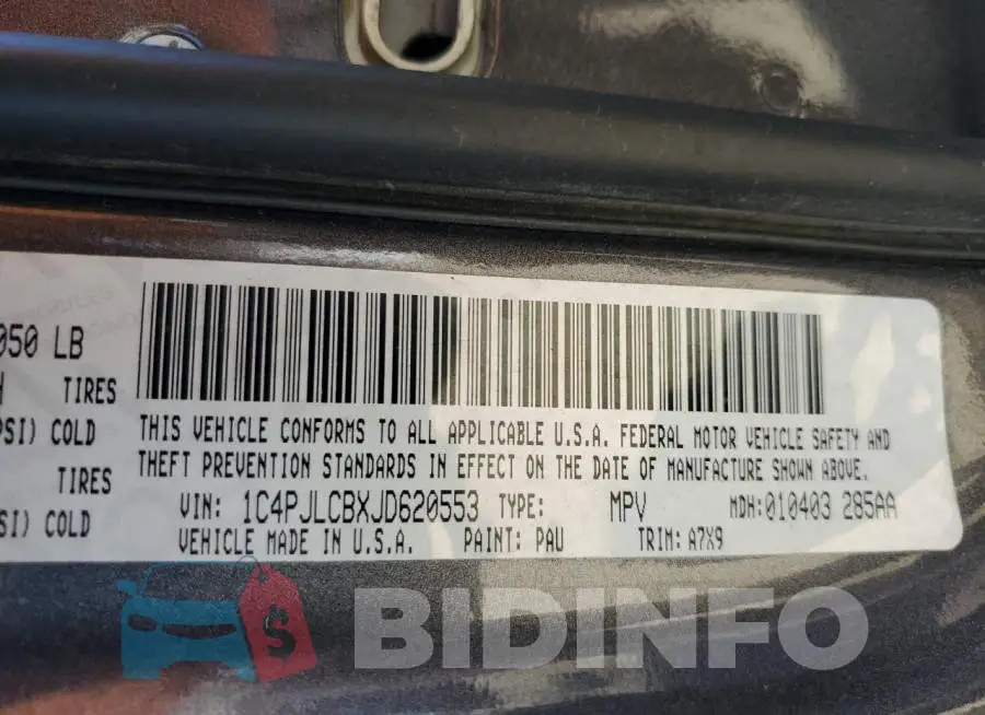 1C4PJLCBXJD620553 Photo# 13