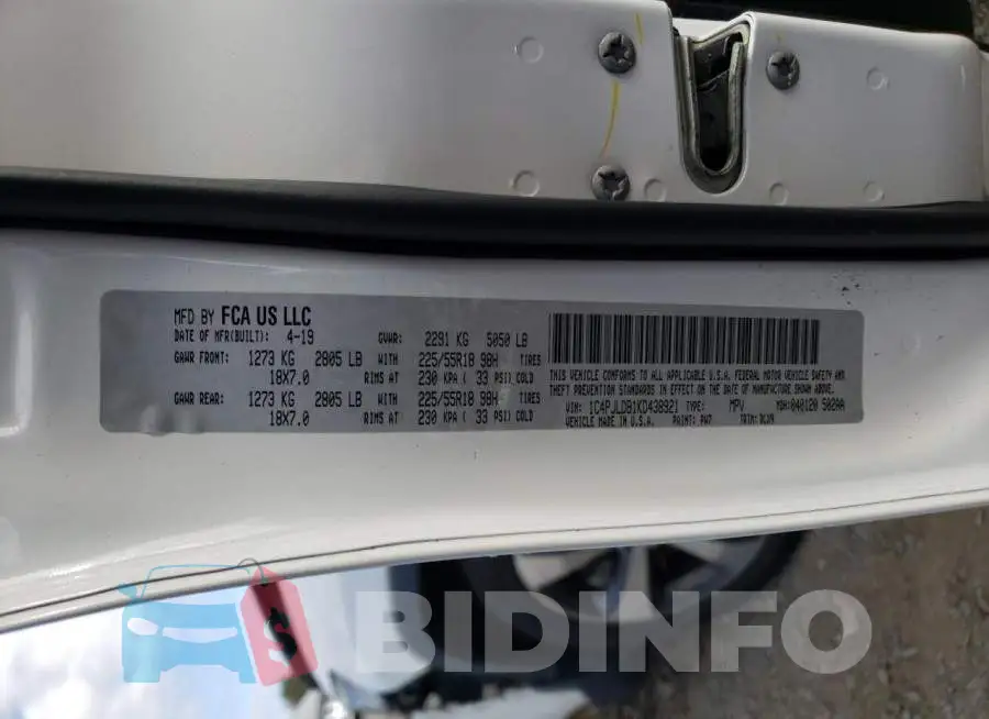 1C4PJLDB1KD438921 Photo# 13