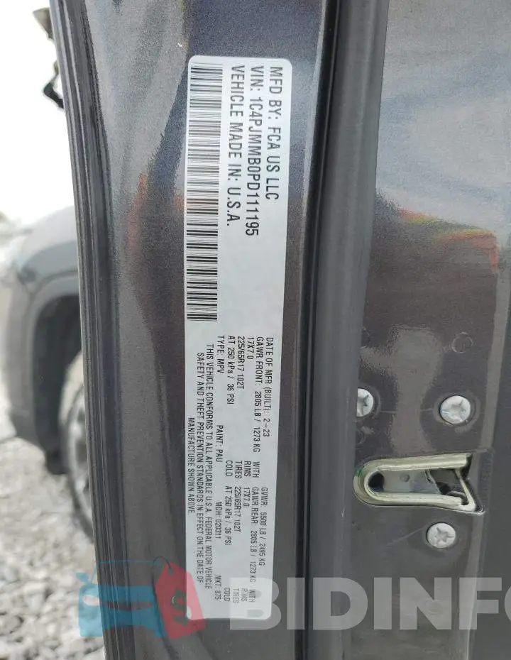 1C4PJMMB0PD111195 Photo# 12