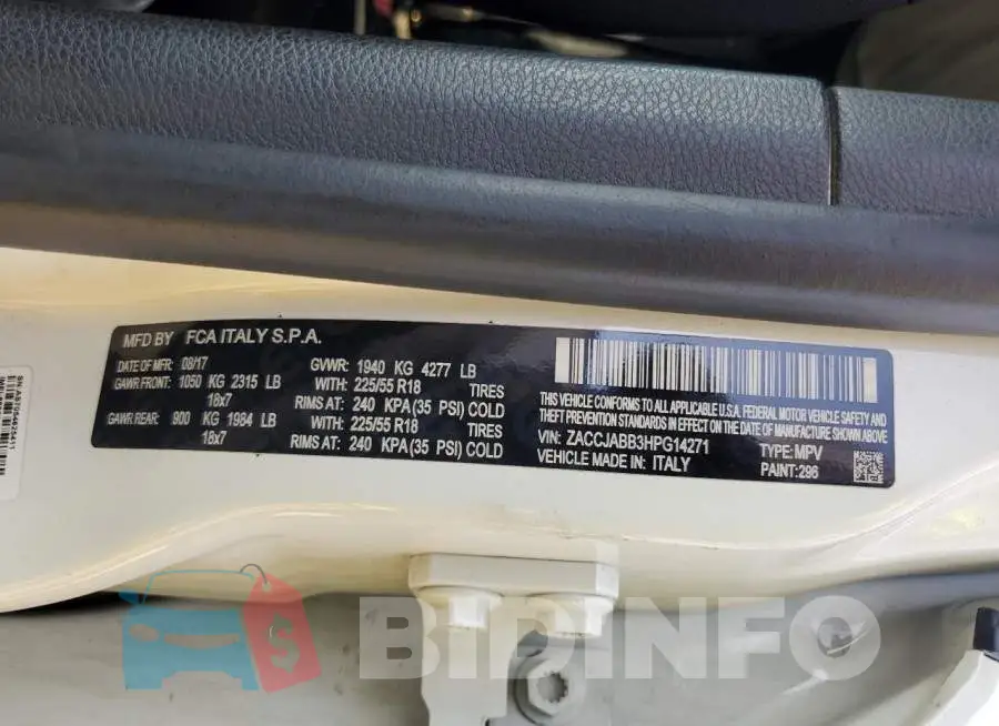 ZACCJABB3HPG14271 Photo# 12