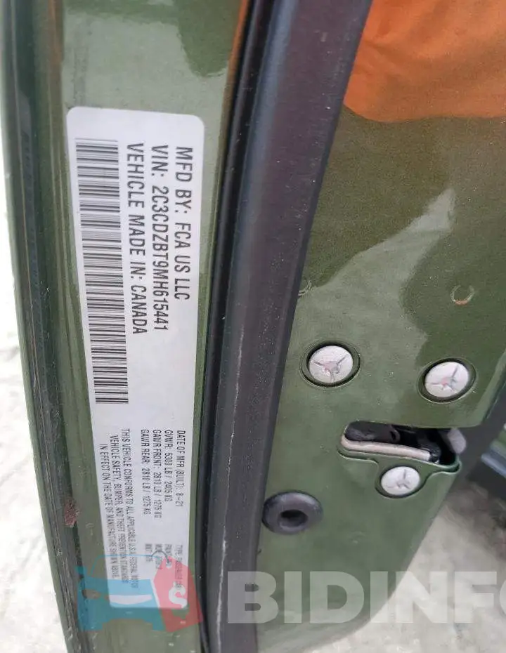 2C3CDZBT9MH615441 Photo# 13