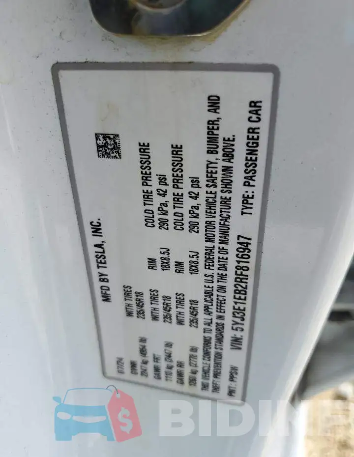 5YJ3E1EB2RF816947 Photo# 12