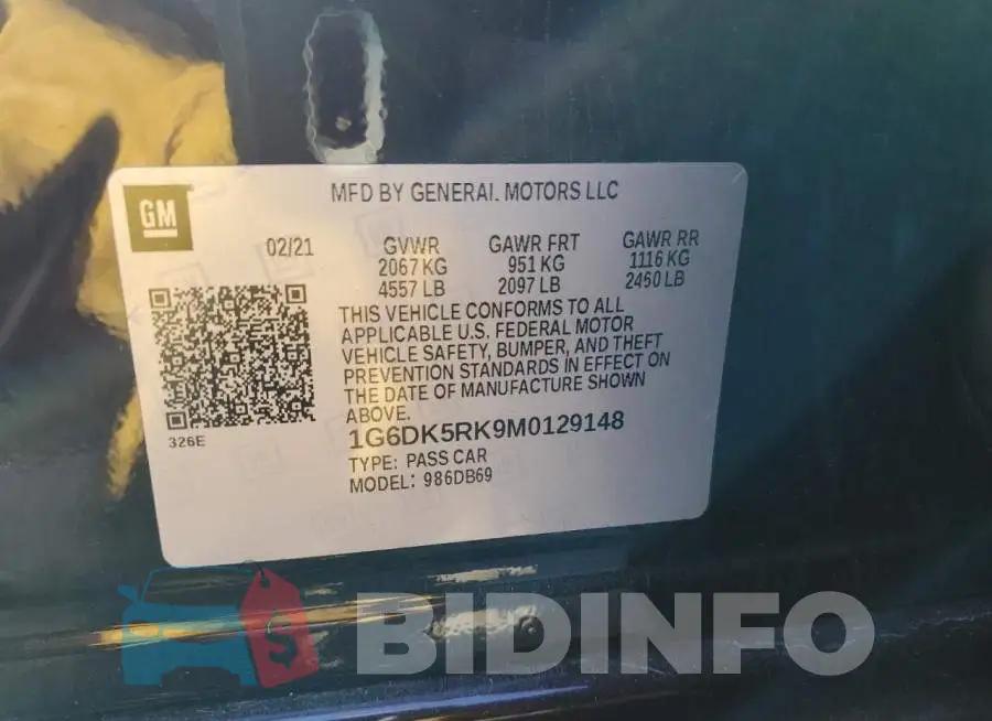 1G6DK5RK9M0129148 Photo# 12
