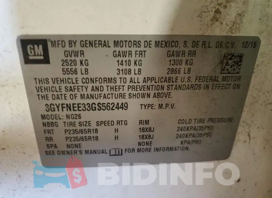 3GYFNEE33GS562449 Photo# 13
