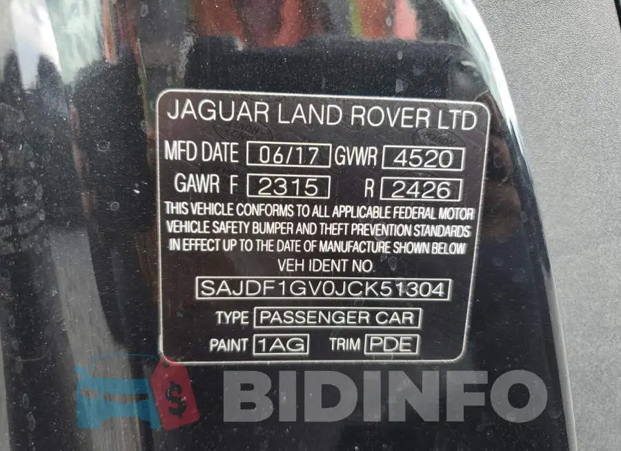 SAJDF1GV0JCK51304 Photo# 13