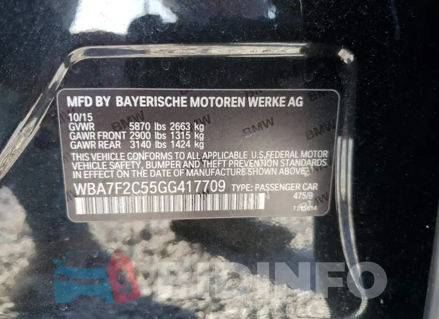 WBA7F2C55GG417709 Photo# 13