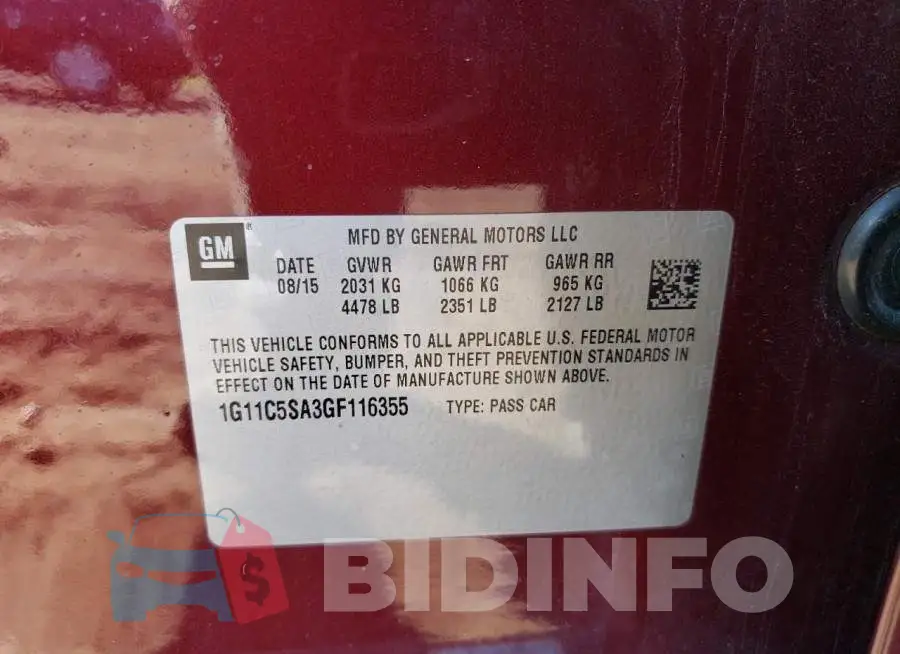 1G11C5SA3GF116355 Photo# 12
