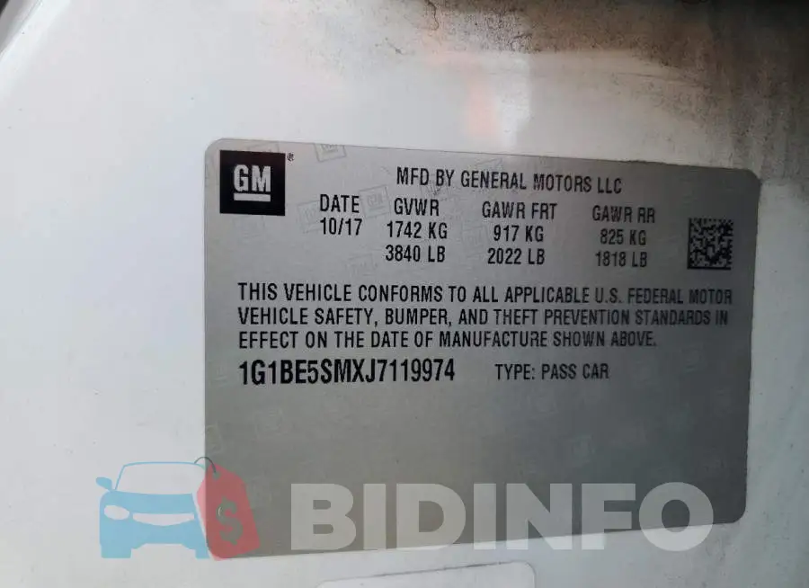 1G1BE5SMXJ7119974 Photo# 12