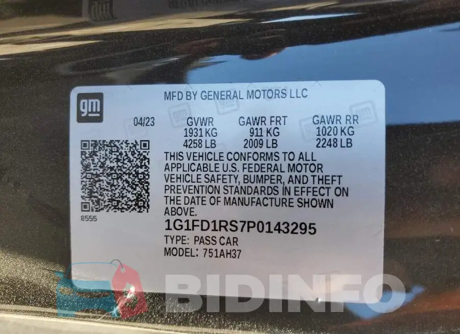 1G1FD1RS7P0143295 Photo# 12