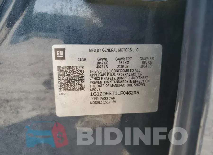 1G1ZD5ST1LF046205 Photo# 12