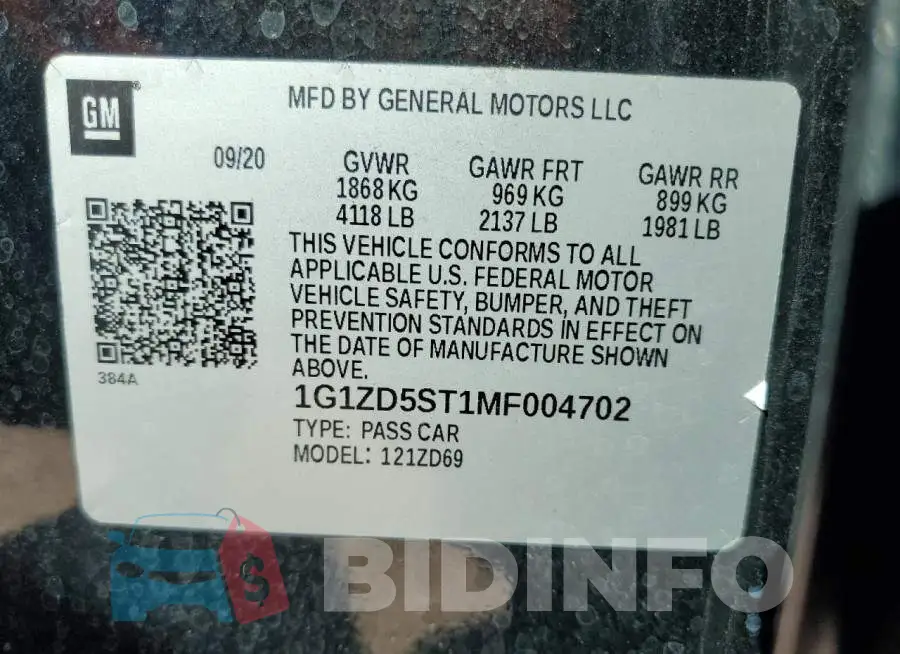 1G1ZD5ST1MF004702 Photo# 13