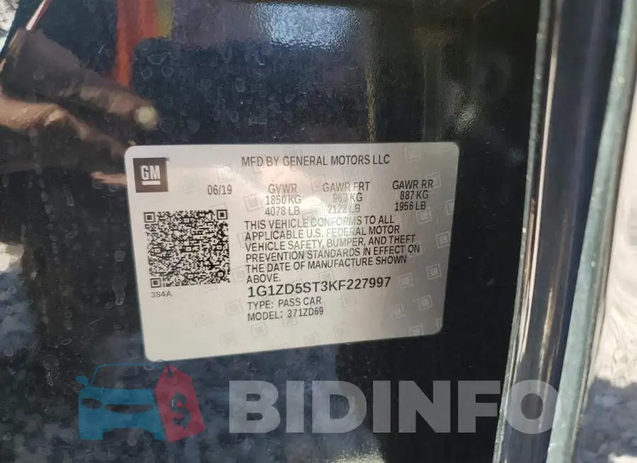 1G1ZD5ST3KF227997 Photo# 13