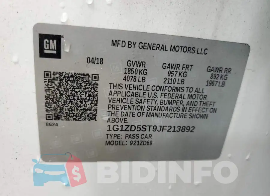 1G1ZD5ST9JF213892 Photo# 12