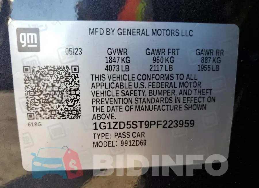 1G1ZD5ST9PF223959 Photo# 12