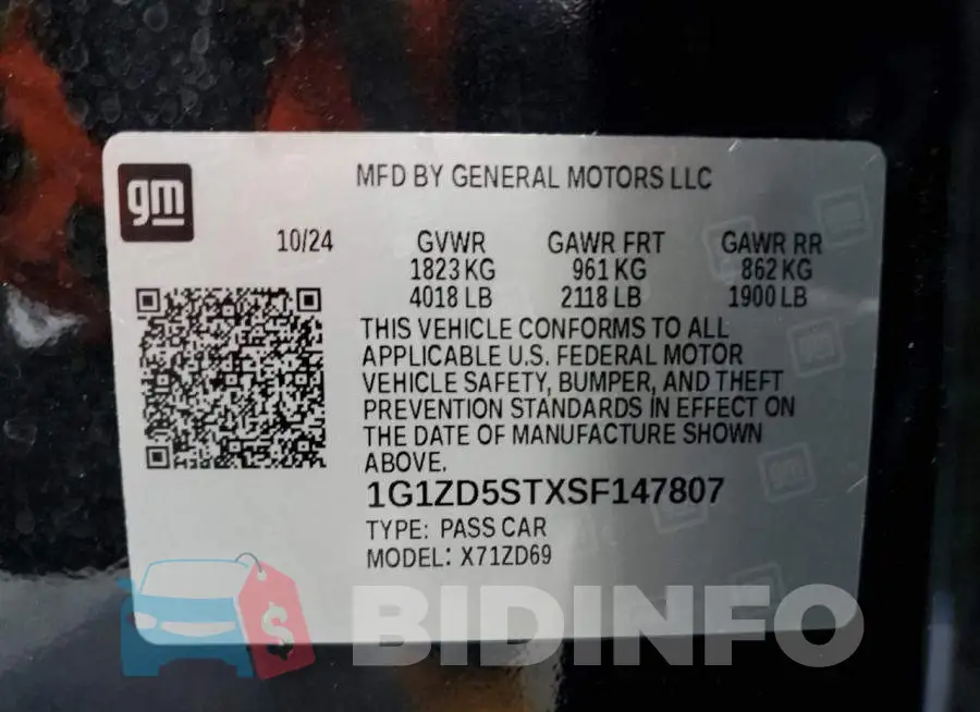 1G1ZD5STXSF147807 Photo# 12