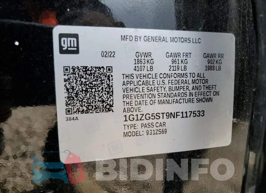 1G1ZG5ST9NF117533 Photo# 12