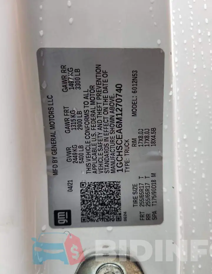 1GCHSCEA6M1270740 Photo# 12