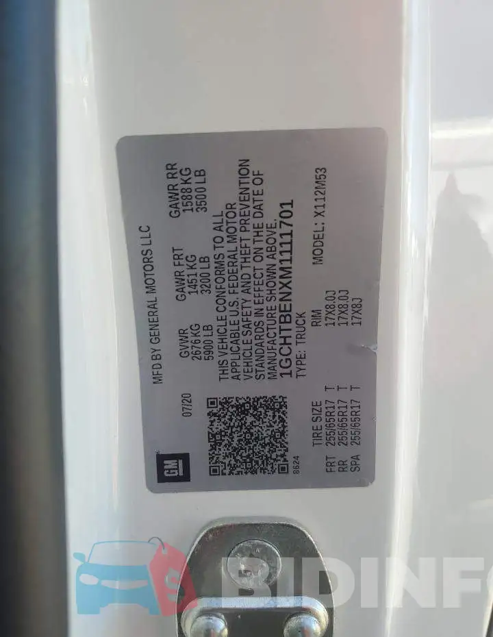1GCHTBENXM1111701 Photo# 12