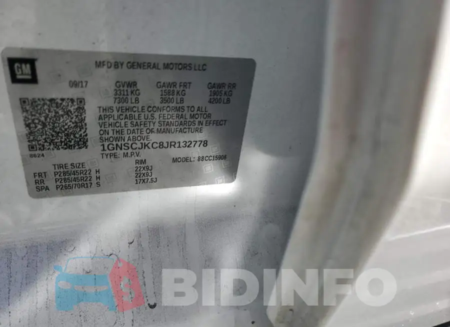 1GNSCJKC8JR132778 Photo# 13