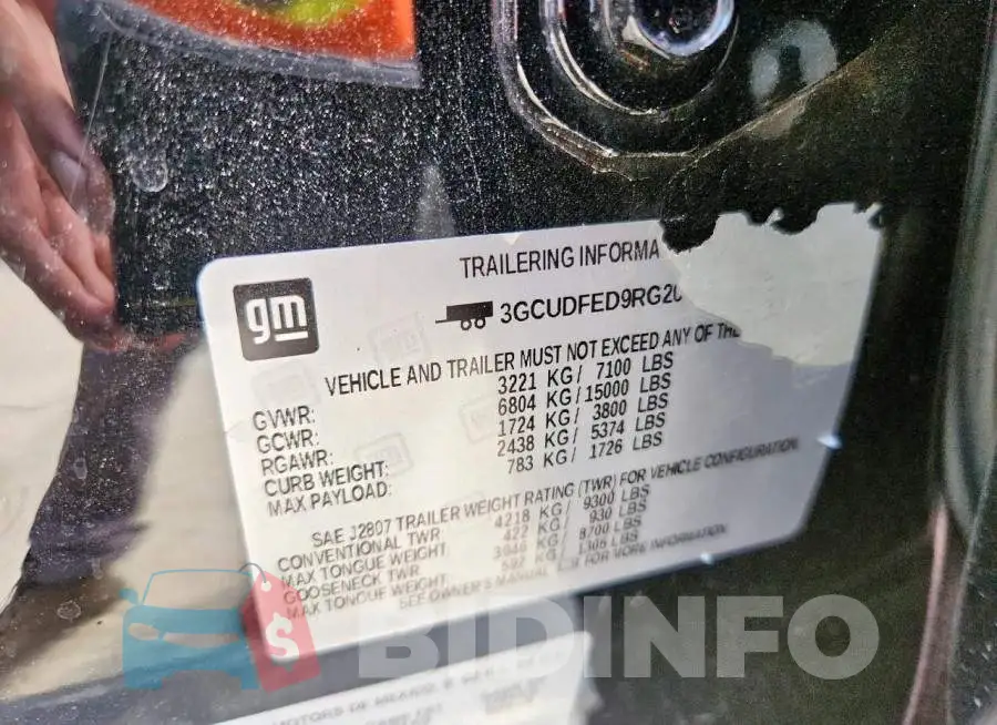 3GCUDFED9RG209086 Photo# 12