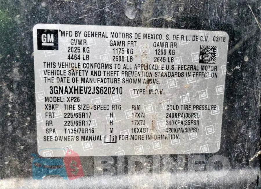 3GNAXHEV2JS620210 Photo# 13