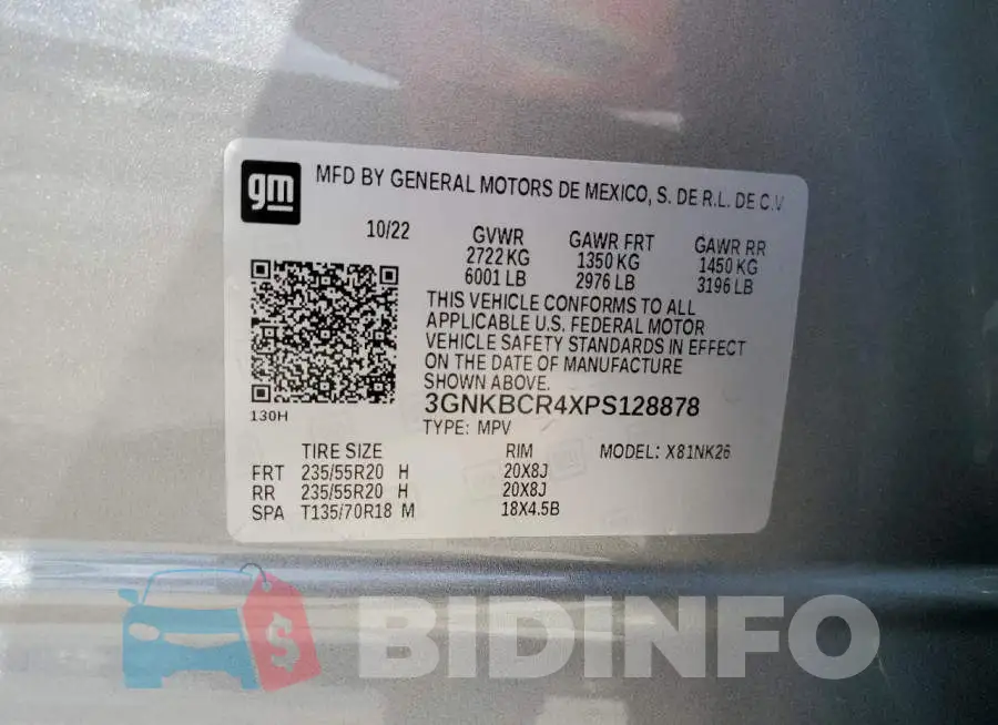 3GNKBCR4XPS128878 Photo# 12