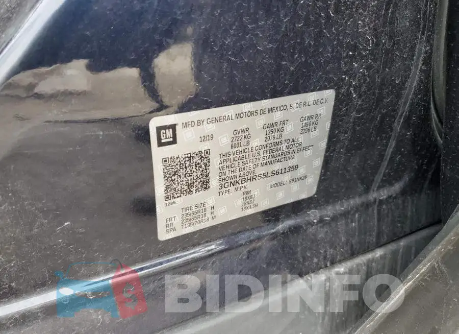 3GNKBHRS5LS611359 Photo# 13