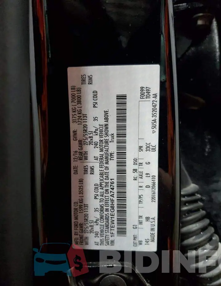 1FTEW1EG8HFA74761 Photo# 12