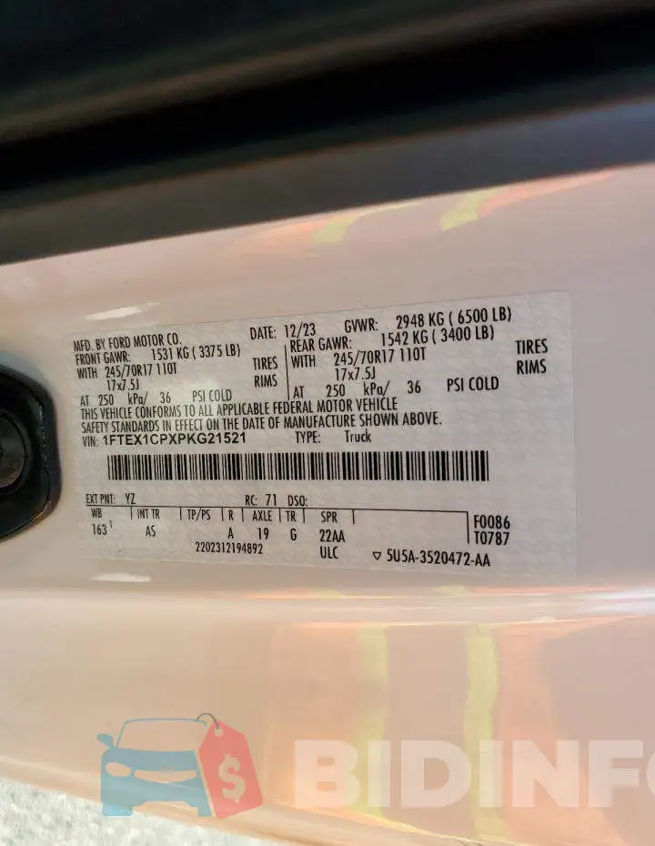 1FTEX1CPXPKG21521 Photo# 12