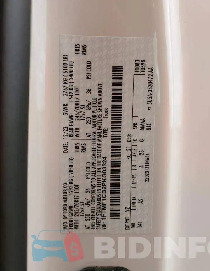 1FTMF1CB2PKG03324 Photo# 12