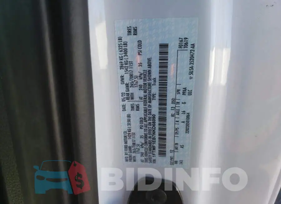 1FTMF1EB7NKD68090 Photo# 13