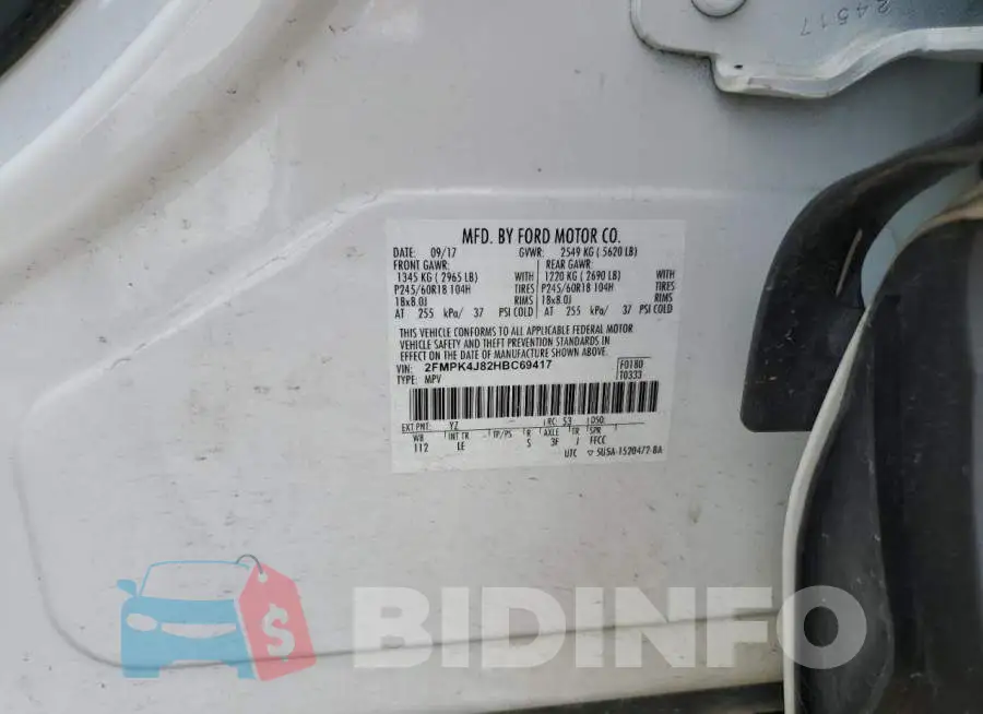2FMPK4J82HBC69417 Photo# 13