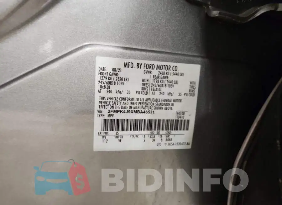 2FMPK4J9XMBA46531 Photo# 13