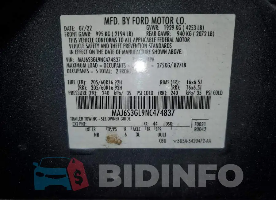 MAJ6S3GL9NC474837 Photo# 13